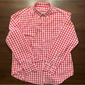 J. Crew Long Sleeve Button Down Shirt Gingham XL
